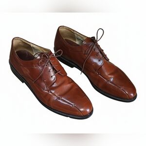 Leather Classics Hand Made In Italy Elegant Brown Leather Oxfords Sz 12